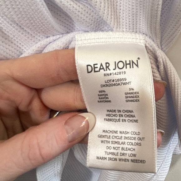 Dear John White Puff Sleeve T-Shirt with Ruched Details - Picture 3 of 5